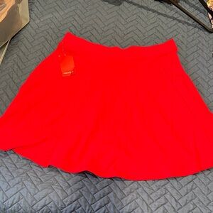 Forever 21 Bold Red Circle Skirt